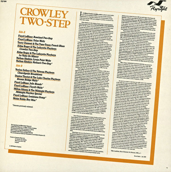 Various : Crowley Two-Step (LP, Album, Mono, RM)