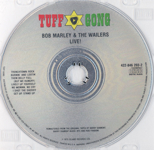 Bob Marley & The Wailers : Live! (CD, Album, RE, RM)