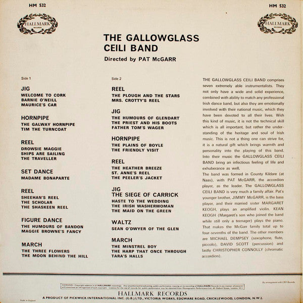 Gallowglass Ceili Band : The Gallowglass Ceili Band (LP, Album, Mono, RE)