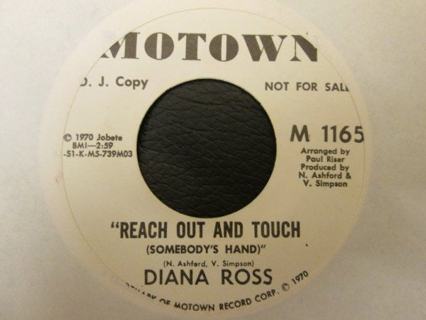 Diana Ross : Reach Out And Touch (Somebody's Hand) (7", Single, Promo)