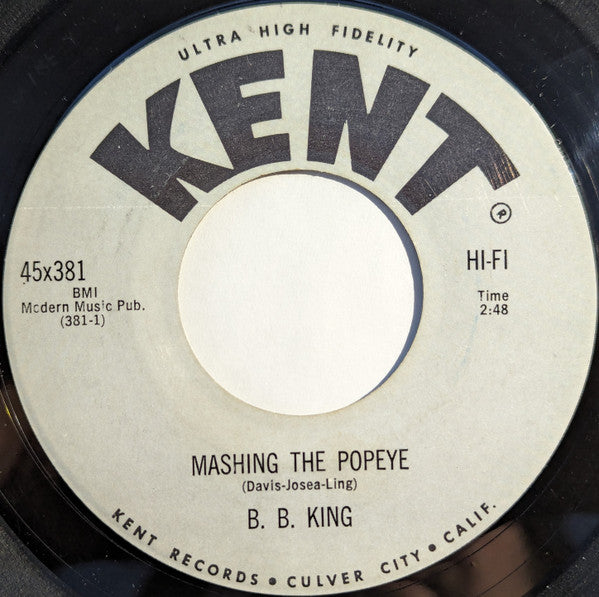 B.B. King : Mashing The Popeye / Tell Me Baby (7", Single)