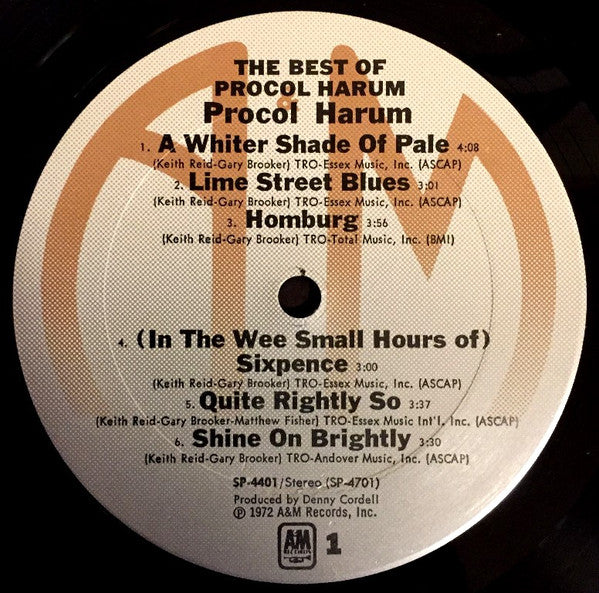 Procol Harum : The Best Of Procol Harum (LP, Comp, RE, Ter)