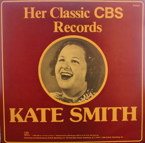 Kate Smith (2) : Her Classic CBS Records (LP, Comp)