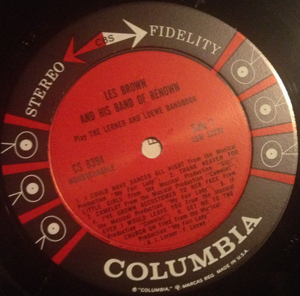 Les Brown And His Band Of Renown : The Lerner And Loewe Bandbook (LP)