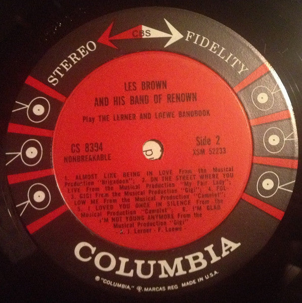 Les Brown And His Band Of Renown : The Lerner And Loewe Bandbook (LP)