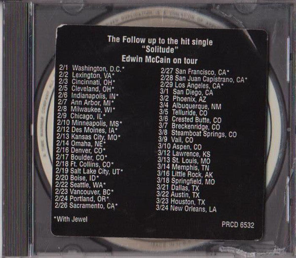 Edwin McCain : Sorry To A Friend (CD, Single, Promo)