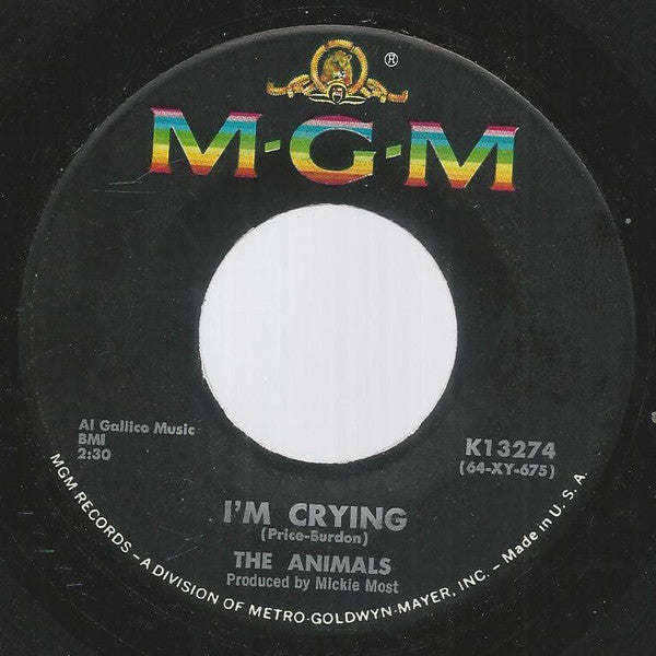The Animals : I'm Crying (7", Single)