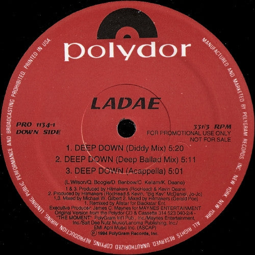 Ladae : Deep Down (12", Promo)