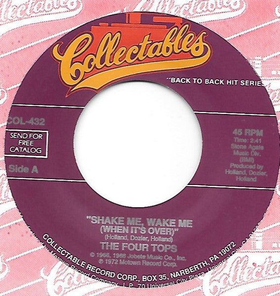 Four Tops : Shake Me, Wake Me (When It's Over) / Something About You (7", Single)