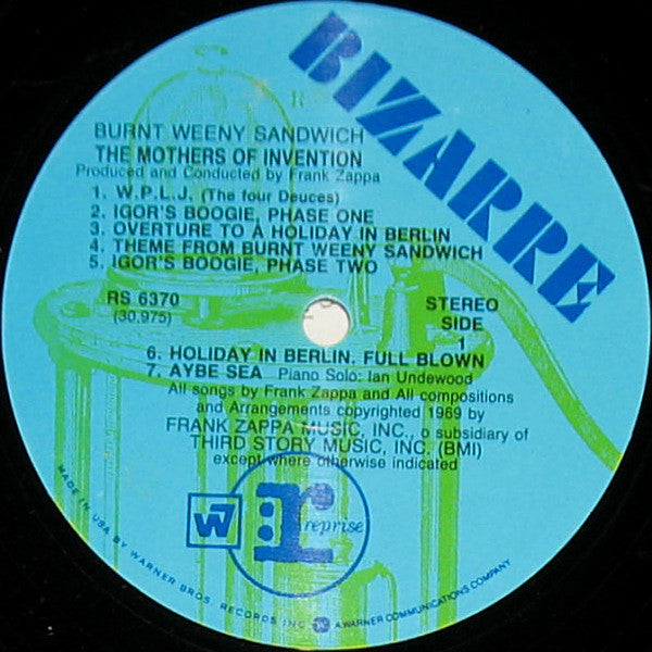 The Mothers : Burnt Weeny Sandwich (LP, Album, RE, Gat)