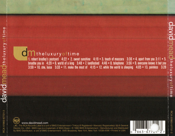 David Mead : The Luxury Of Time (CD, Album)