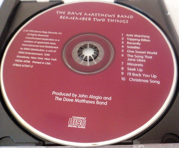 Dave Matthews Band : Remember Two Things (CD, Album, RE)
