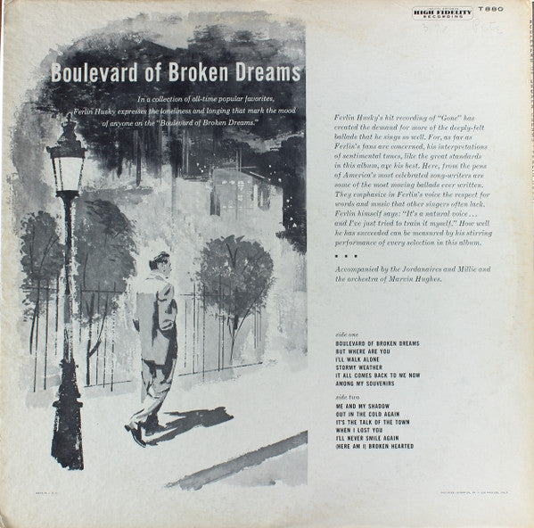 Ferlin Husky : Boulevard Of Broken Dreams (LP, Album, Mono, Scr)
