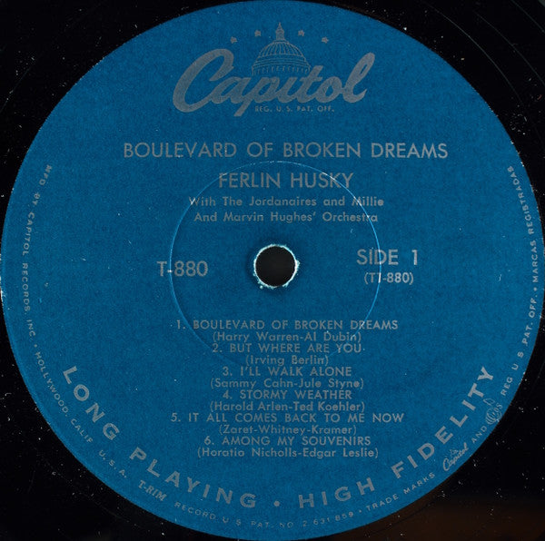 Ferlin Husky : Boulevard Of Broken Dreams (LP, Album, Mono, Scr)