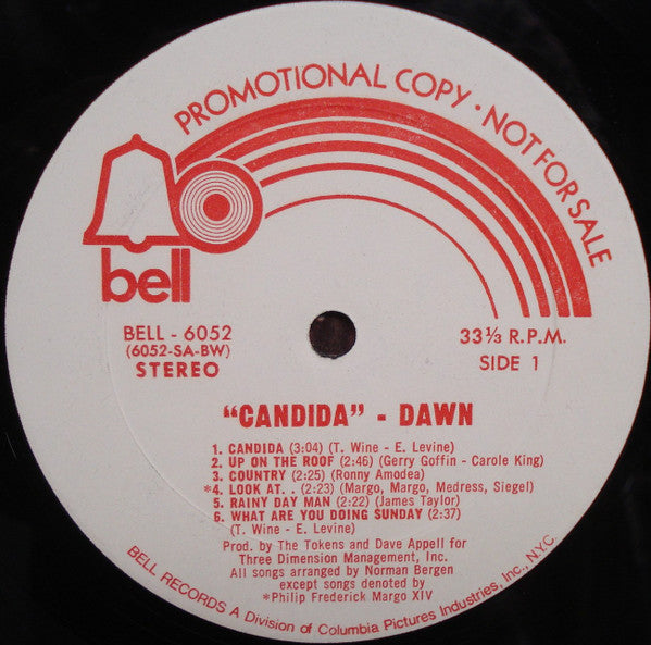 Dawn (5) : Candida (LP, Album, Promo, Bes)