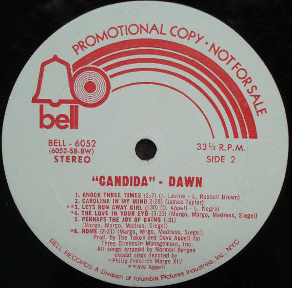 Dawn (5) : Candida (LP, Album, Promo, Bes)