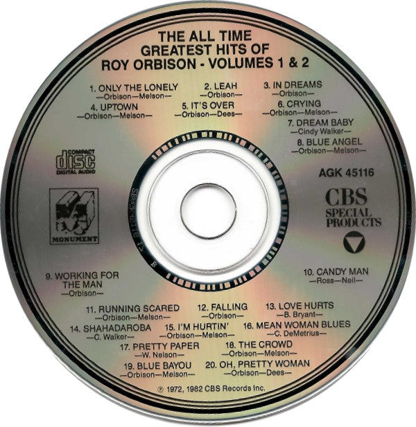 Roy Orbison : The All-Time Greatest Hits Of Roy Orbison (CD, Comp, Club, RE, RP, CRC)