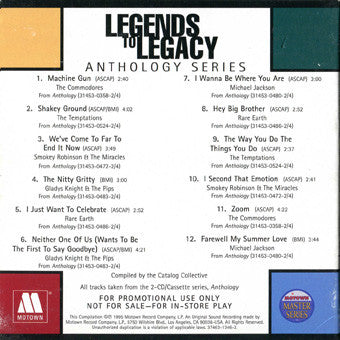 Various : Legends To Legacy (Anthology Series) (CD, Album, Comp, Promo)