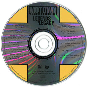 Various : Legends To Legacy (Anthology Series) (CD, Album, Comp, Promo)