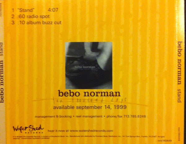 Bebo Norman : Stand (CD, Single, Promo)