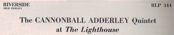 The Cannonball Adderley Quintet Featuring Nat Adderley : At The Lighthouse (LP, Album, RE)