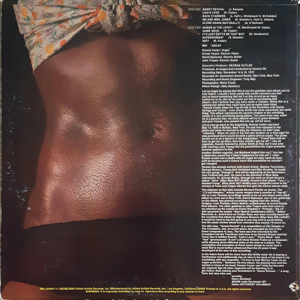 Ronnie Foster : Sweet Revival (LP, Album)
