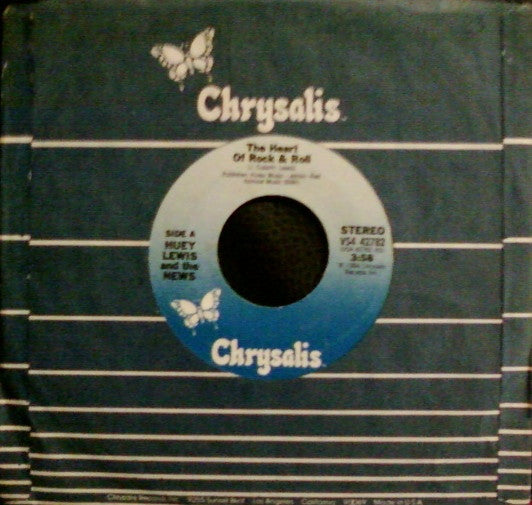 Huey Lewis And The News* : The Heart Of Rock & Roll (7", Single, Styrene, Pit)