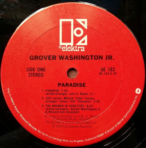 Grover Washington, Jr. : Paradise (LP, Album, Club)