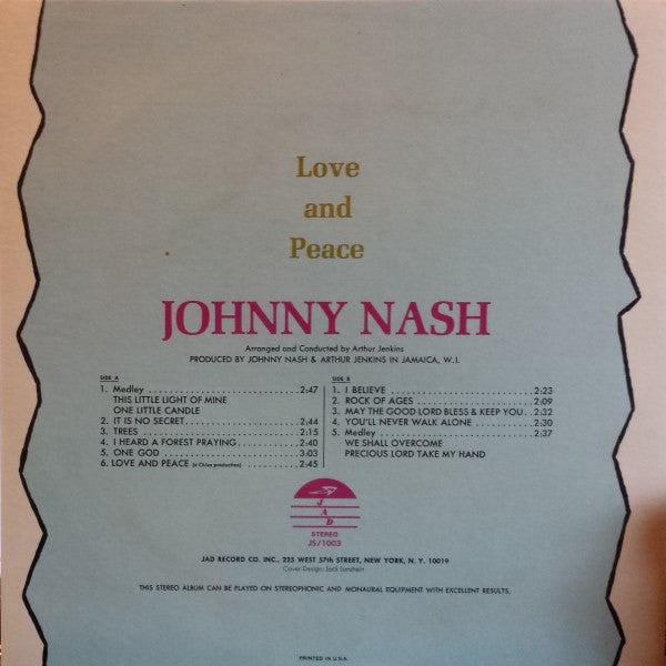 Johnny Nash : Love And Peace (LP, Album)