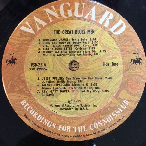 Various : The Great Blues Men (2xLP, Comp, RE, Pit)
