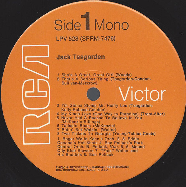 Jack Teagarden : Jack Teagarden (LP, Comp, RE, RM)