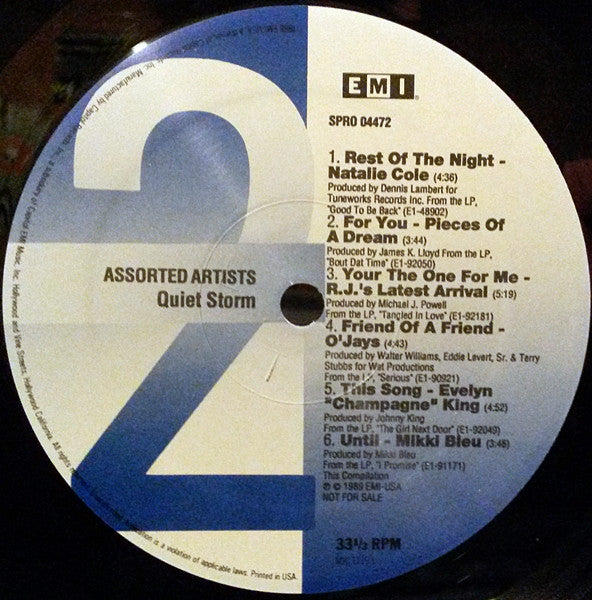 Various : Quiet Storm (LP, Comp, Promo)