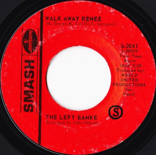 The Left Banke : Walk Away Renee (7", Single, Styrene)