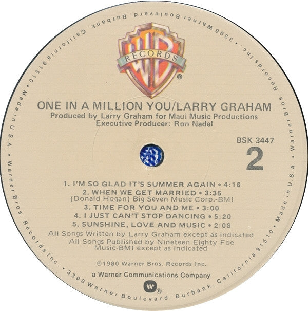 Larry Graham : One In A Million You (LP, Album, Jac)