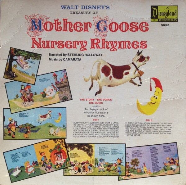 Sterling Holloway, Tutti Camarata : Walt Disney's Treasury Of Mother Goose Nursery Rhymes (LP, Gat)