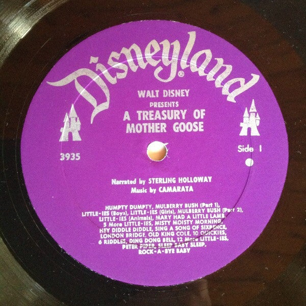 Sterling Holloway, Tutti Camarata : Walt Disney's Treasury Of Mother Goose Nursery Rhymes (LP, Gat)