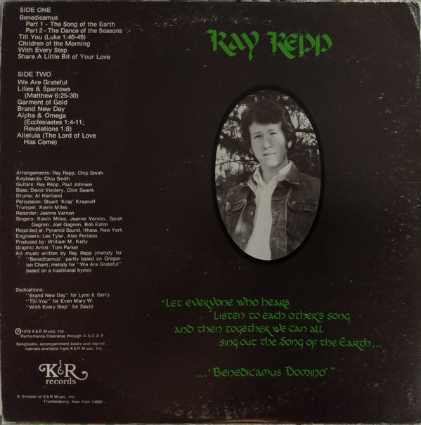 Ray Repp : Benedicamus (The Song Of The Earth) (LP, Album, Gat)