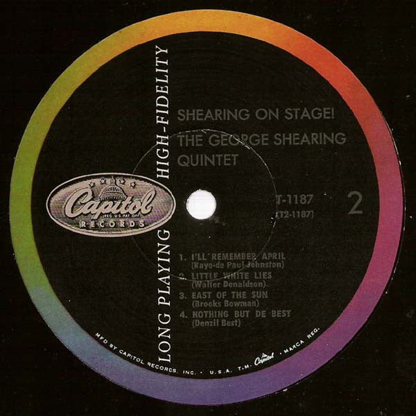 The George Shearing Quintet : Shearing On Stage! (LP, Album, Mono)