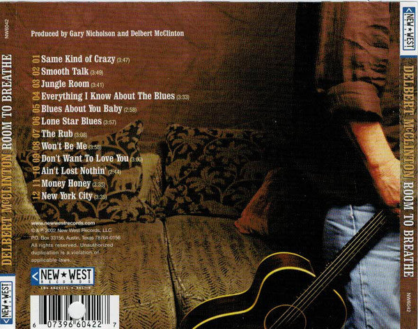 Delbert McClinton : Room To Breathe (CD, Album)