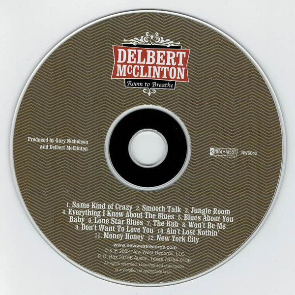 Delbert McClinton : Room To Breathe (CD, Album)