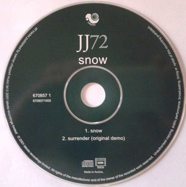 JJ72 : Snow (CD, Single)