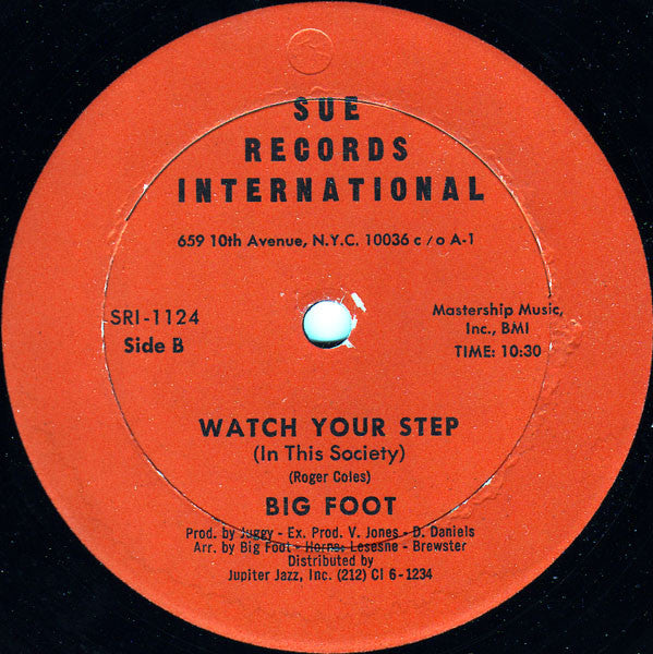 Big Foot : I Apologize (For Taking You For Granted) (12")