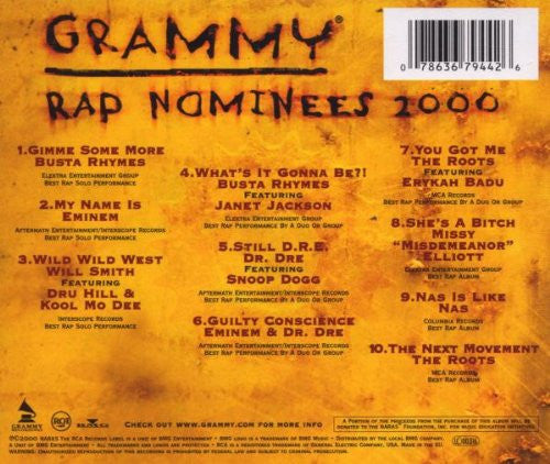 Various : Grammy Rap Nominees 2000 (CD, Comp)