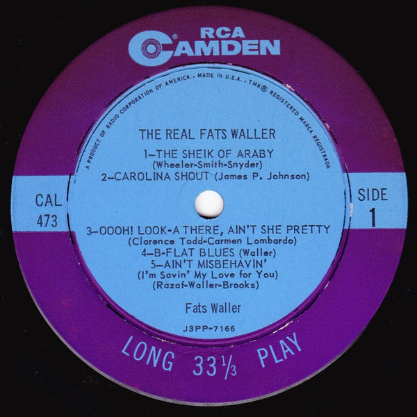 Fats Waller : The Real Fats Waller (LP, Comp, Mono)