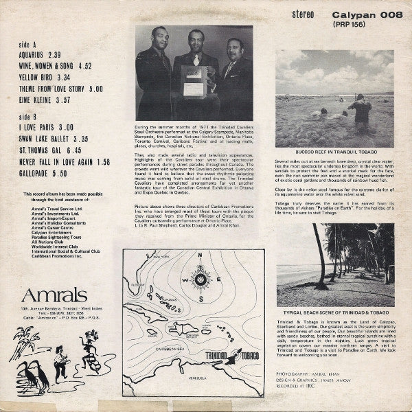 Trinidad Cavaliers Steel Orchestra* : Amral's Trinidad Cavaliers (LP)
