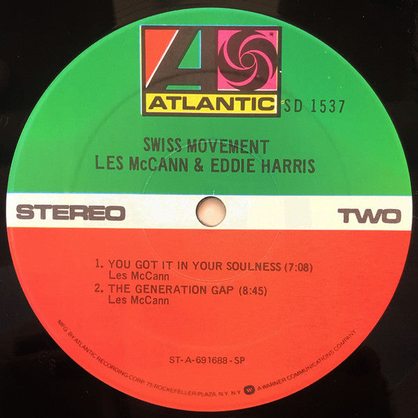 Les McCann & Eddie Harris : Swiss Movement (LP, Album, Spe)