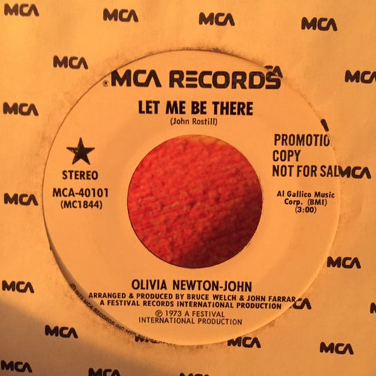 Olivia Newton-John : Let Me Be There (7", Single, Mono, Promo)
