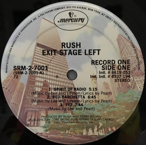 Rush : Exit...Stage Left (2xLP, Album, 72)