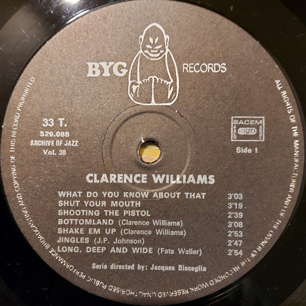 Clarence Williams : Archive Of Jazz Volume 38 (LP, Comp)