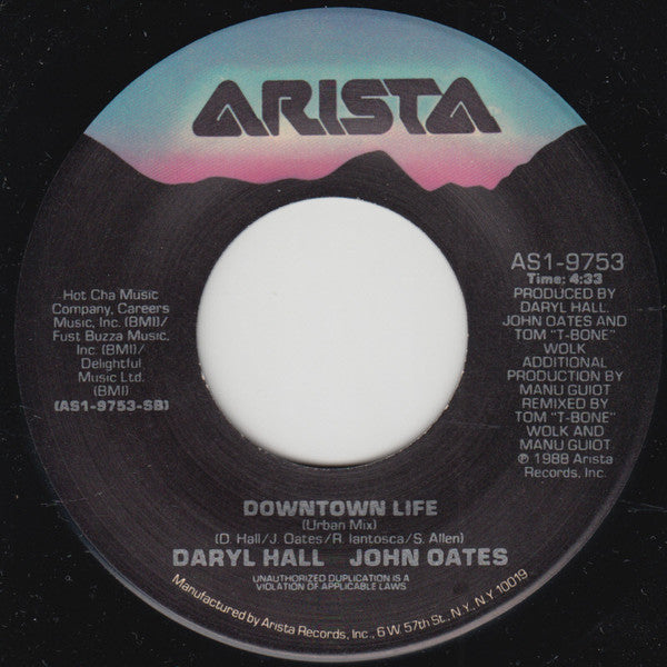 Daryl Hall & John Oates : Downtown Life (7", Single)